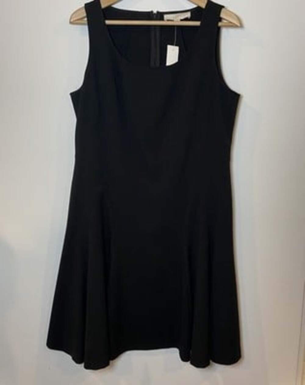 NWT Ann Taylor LOFT Dress Fit Flare Sleeveless Black Size 14 New
